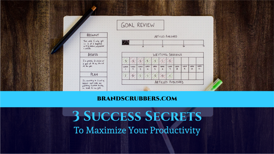 3 Success Secrets To Maximize Your Productivity